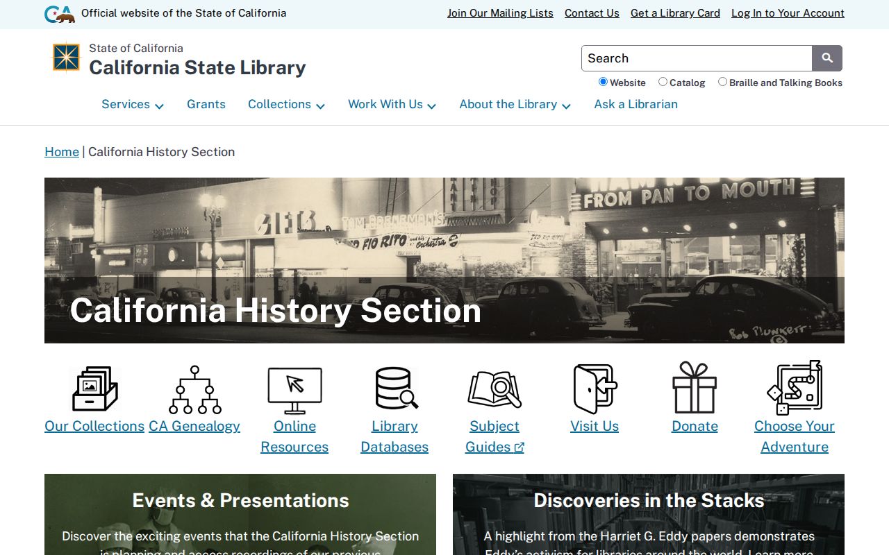 Lake Elsinore city directory view of California history collections