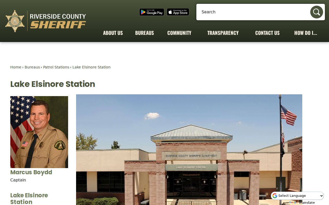 Lake Elsinore neighbors view of the Riverside County Sheriff station